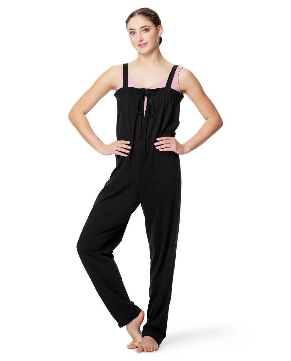 LULLI Brushed Cotton Unitard LUB370 Black S/M