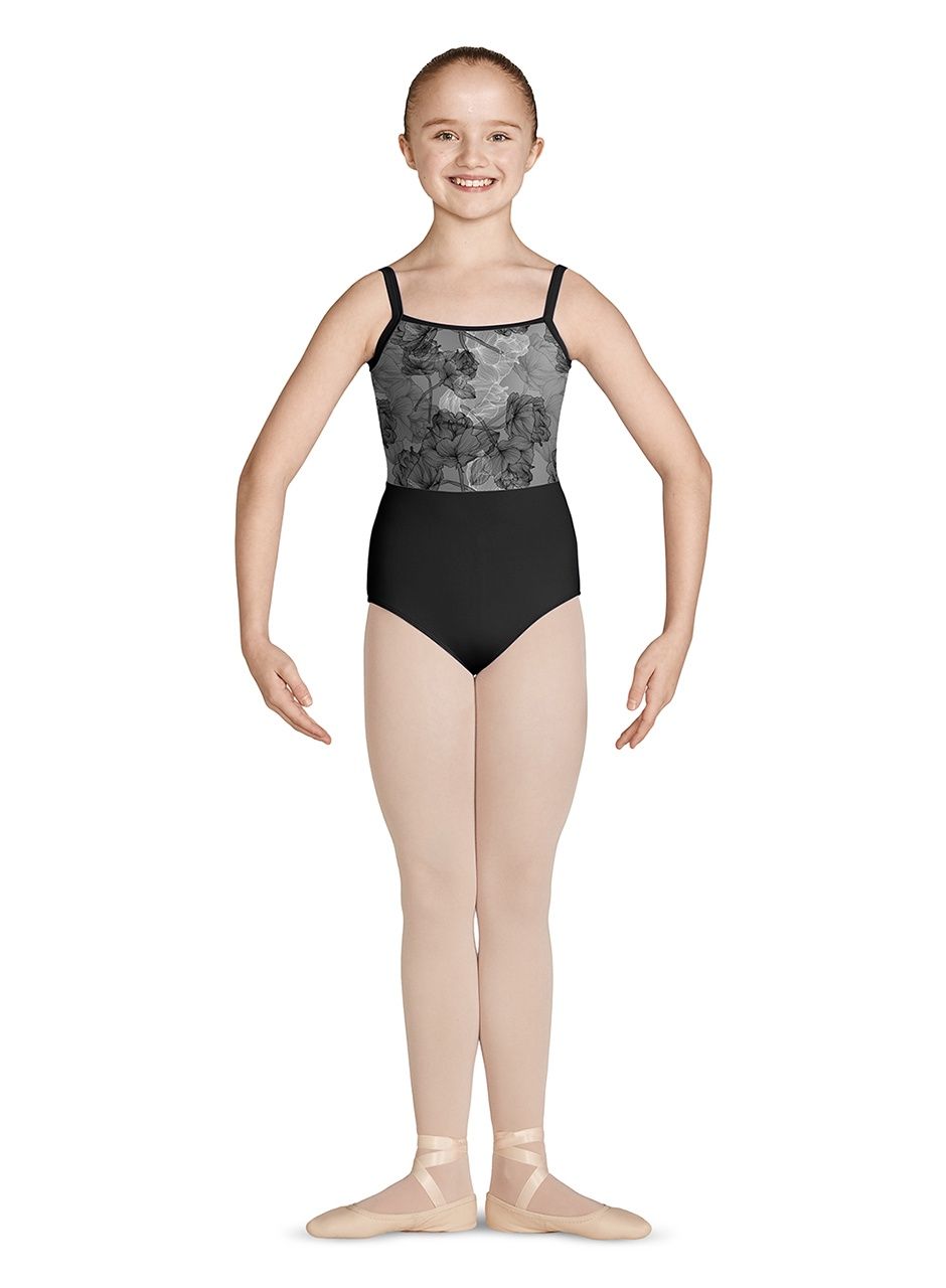 Bloch Printed Cami Leotard M1230C Black Child 4-6