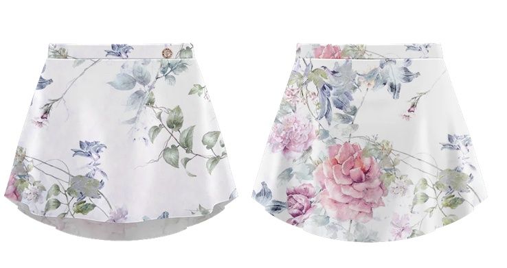 Danse de Paris Patterned Skirt Verte XXS/XS