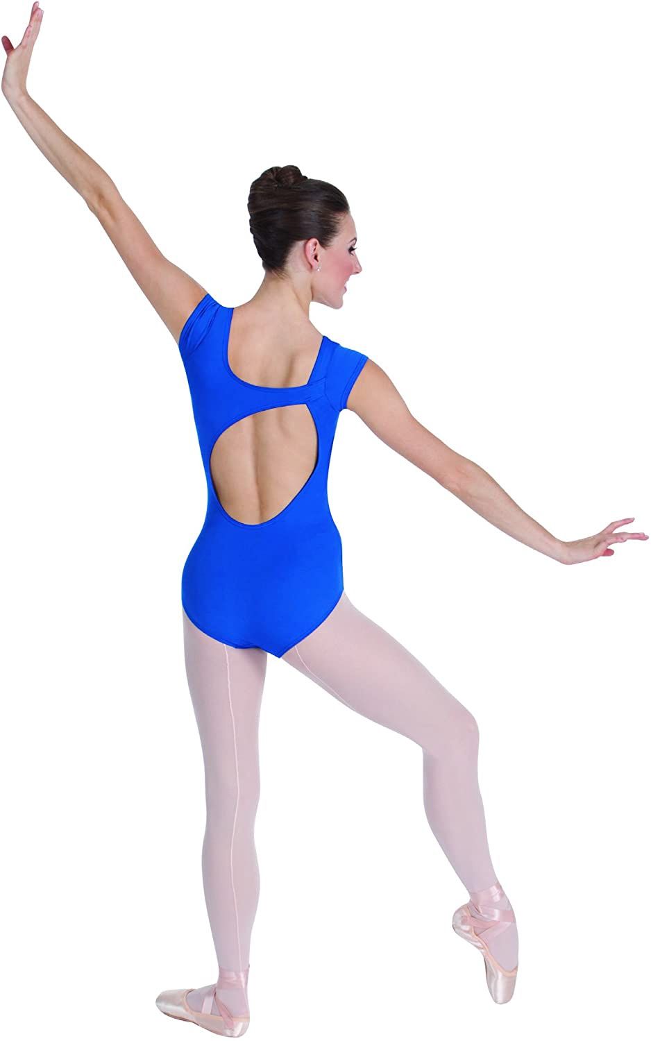 Body Wrappers Capsleeve Leotard P346 Midnight Blue Adult Medium