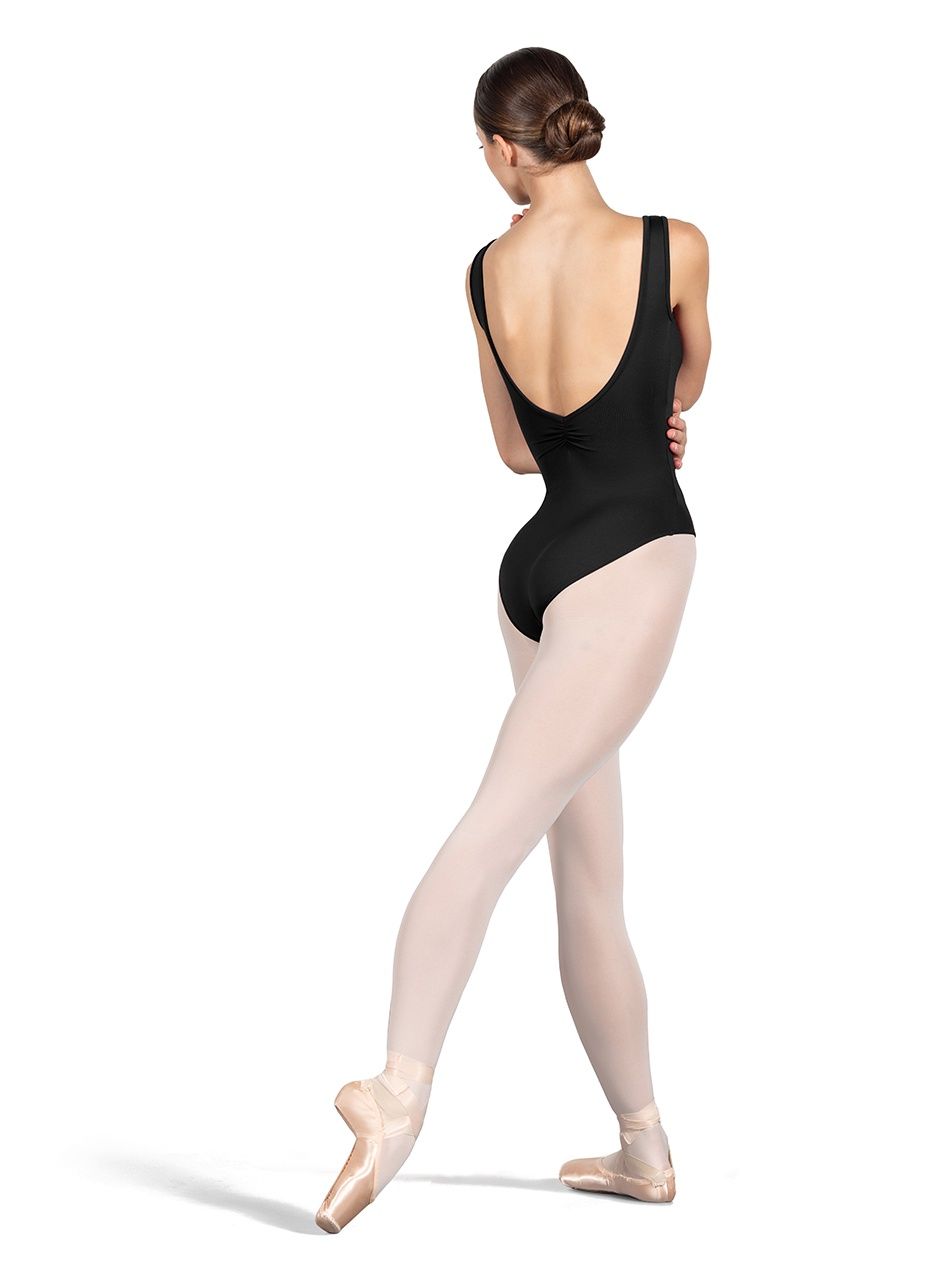 Bloch Dbl Scoop Cami Leo CL4207 Black 6x-7