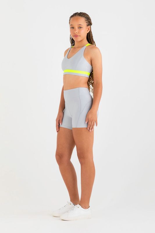 FIT-LETIC Crop Top Mist Grey Yellow 12