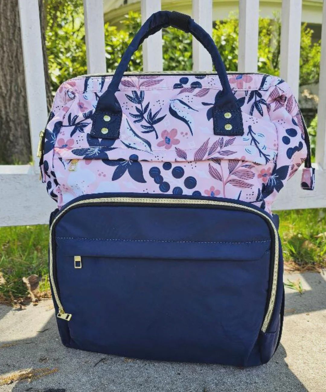 Chic Ballet Backpack Navy Floral
