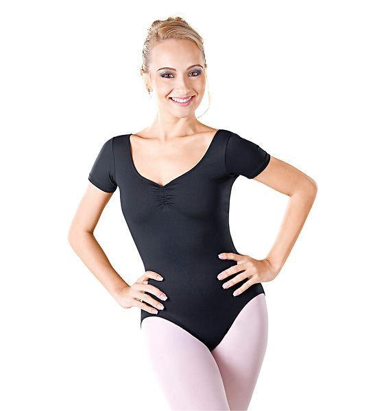 So Danca Short Sleeve Leotard D7758 Red Adult Small