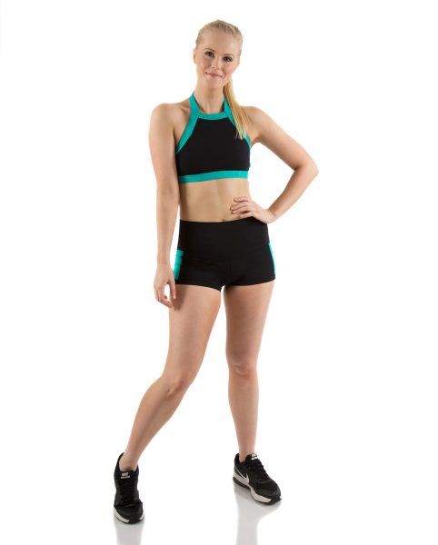 Energetiks Emma Crop Top Vibrant Green Child XLarge