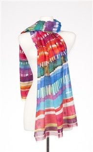 Banaris Banded Watercolor Scarf