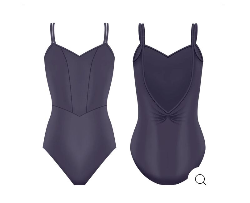 Danse De Paris "Natasha Purple Velvet" Camisole Leotard