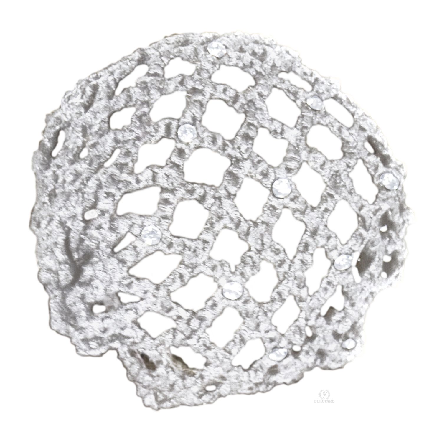 Eurotard Bun Cover with Rhinestones 272R White OSFA