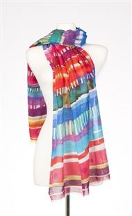 Banaris Banded Watercolor Scarf