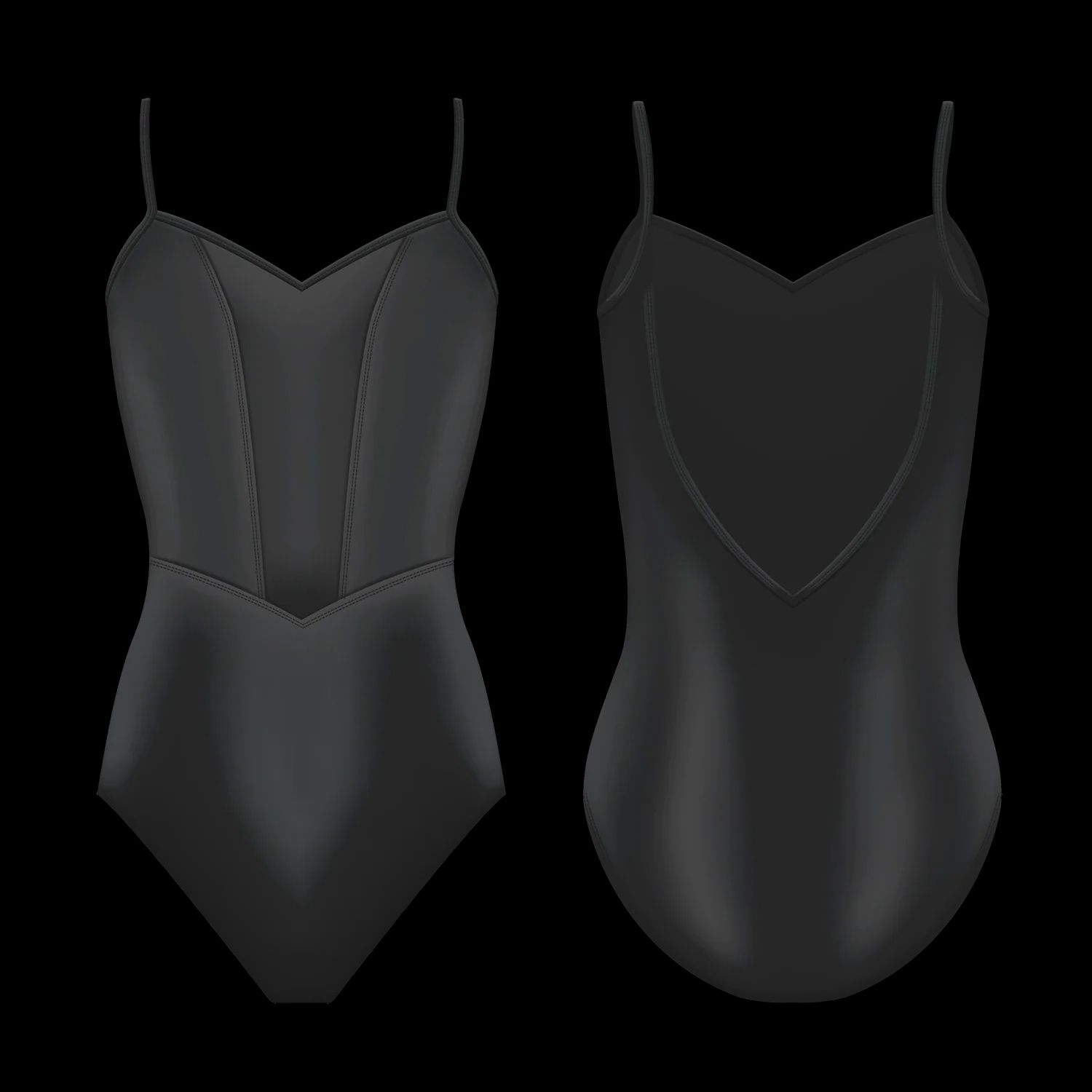 Danse De Paris Nikita Cami Leotard Ebony CHM