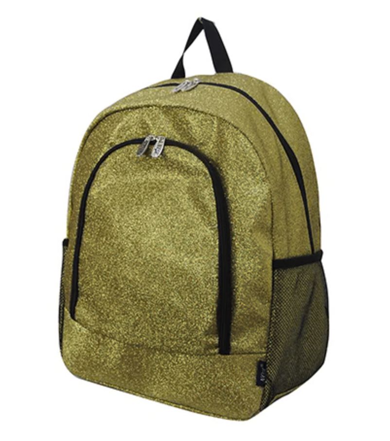 Gold Glitter NGIL Canvas Backpack