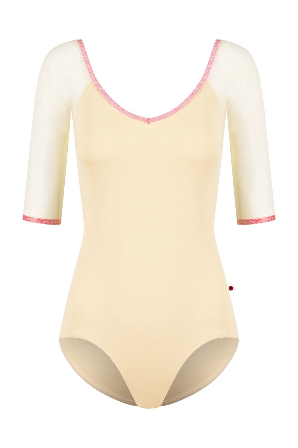 Yumiko Nina half sleeve Leotard -  Vanilla / Romance