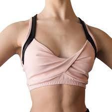 Ballet Rocks Edge Bra Top, Colour: Pink-Black, Size: S/M