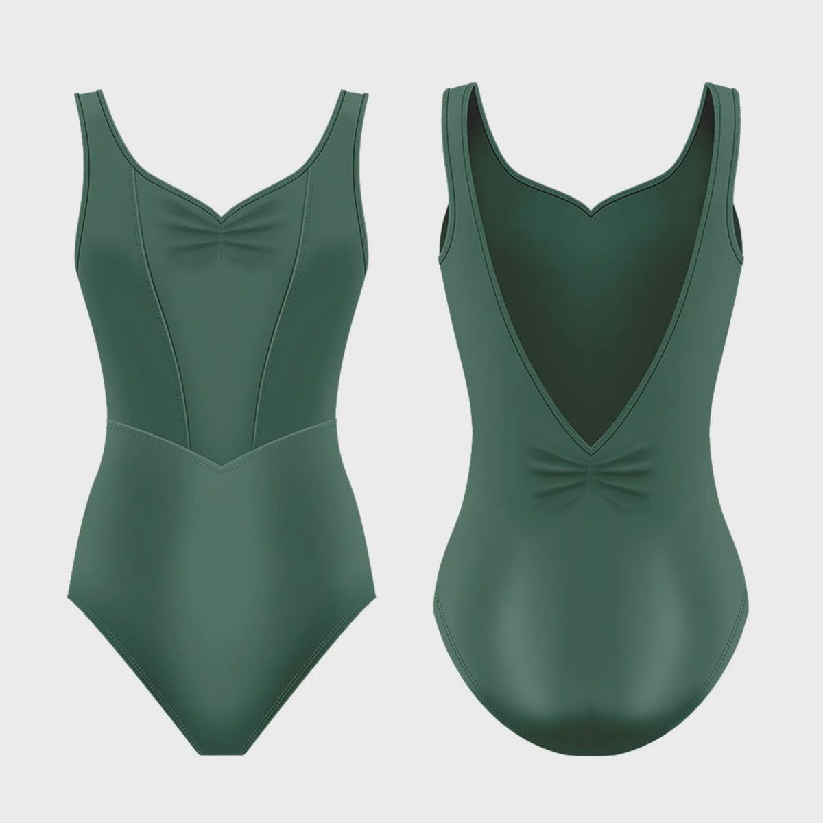 Danse De Paris Margot Tank Leotard, Colour: Moss, Size: AXS
