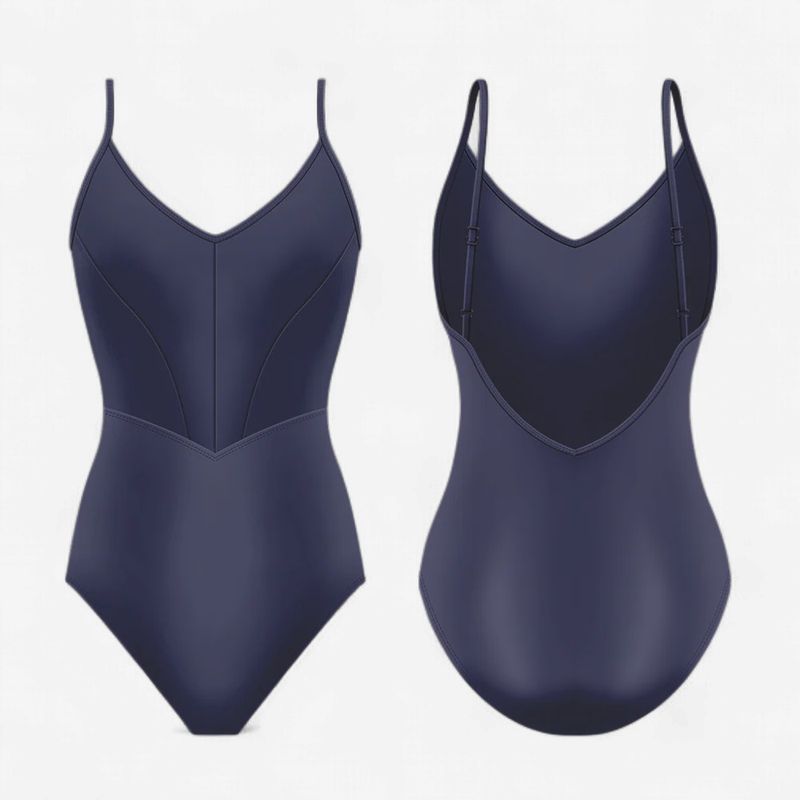 Danse de Paris "Camille" Camisole Leotard - Midnight