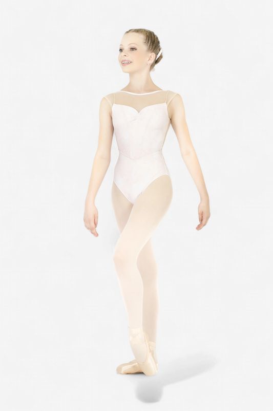 Danse De Paris "Delphine" Cap Sleeve Leotard - Rosewater