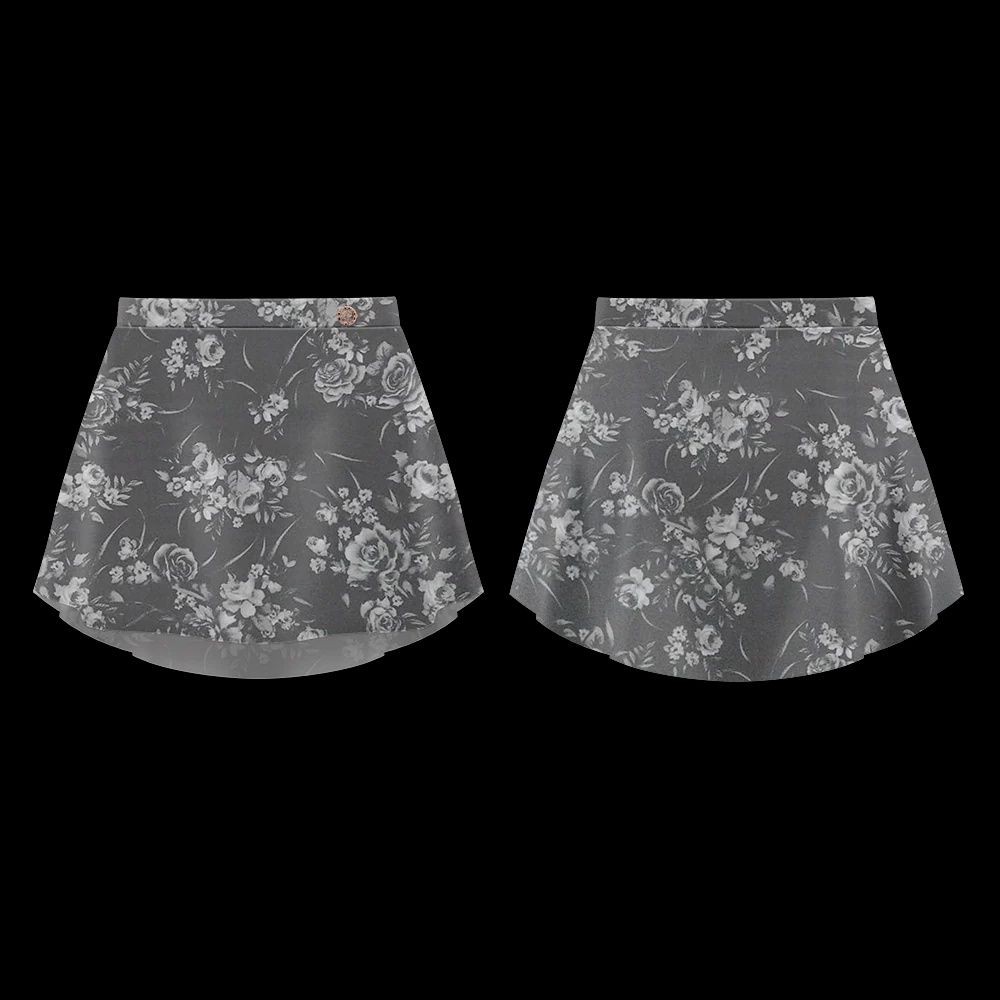 Danse de Paris "Patterned" Skirt, Colour: Dove Grey, Size: Adult X-Small