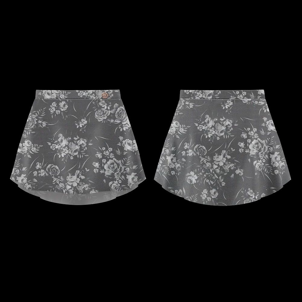 Danse de Paris "Patterned" Skirt, Colour: Dove Grey, Size: Adult X-Small