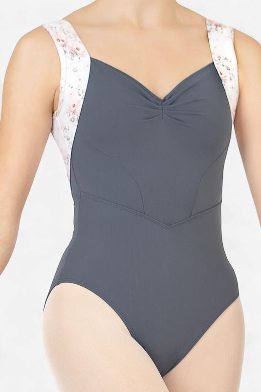 Danse de Paris "Isla" Tank Leotard -Smoke Primrose