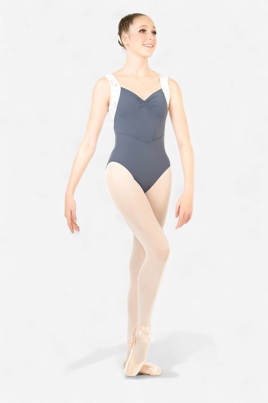 Danse de Paris "Isla" Tank Leotard -Smoke Primrose