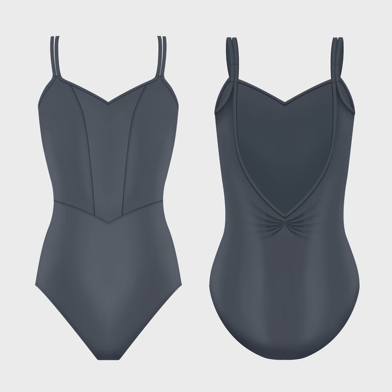 Danse de Paris "Natasha" Camisole Leotard - Smoke