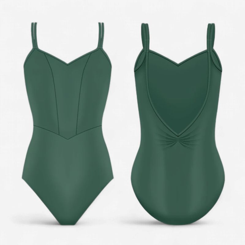 Danse de Paris "Natasha" Camisole Leotard - Moss