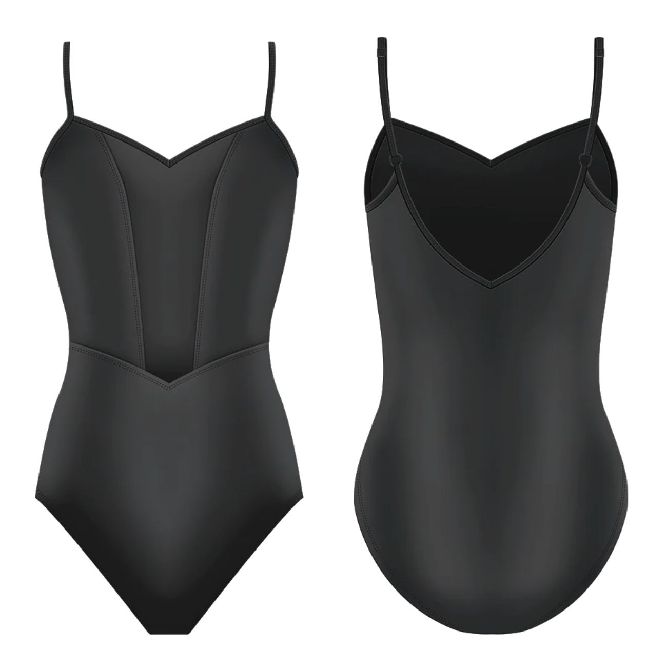 Danse De Paris "Alicia Ebony" Camisole Leotard  -  Child, Size: Child Medium