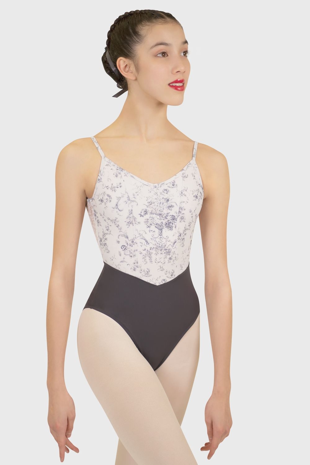 Danse De Paris "Chanelle" Camisole Leotard - Smoked Pearl