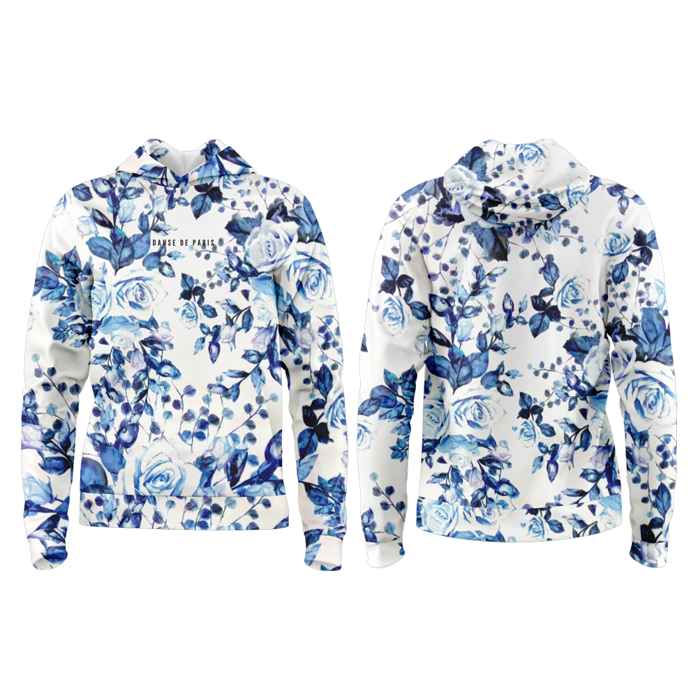 Danse de Paris "Blue Jardin" Hoodie - Child, Size: Child Large