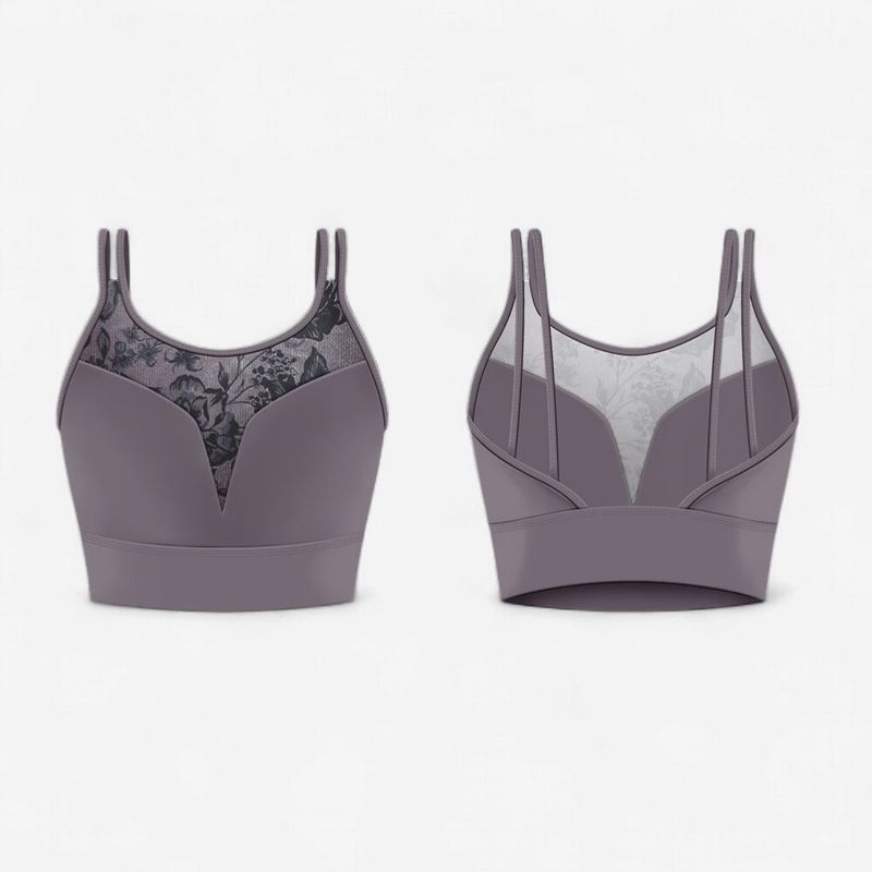 Danse De Paris "Vintage Plum" Velour Crop Top