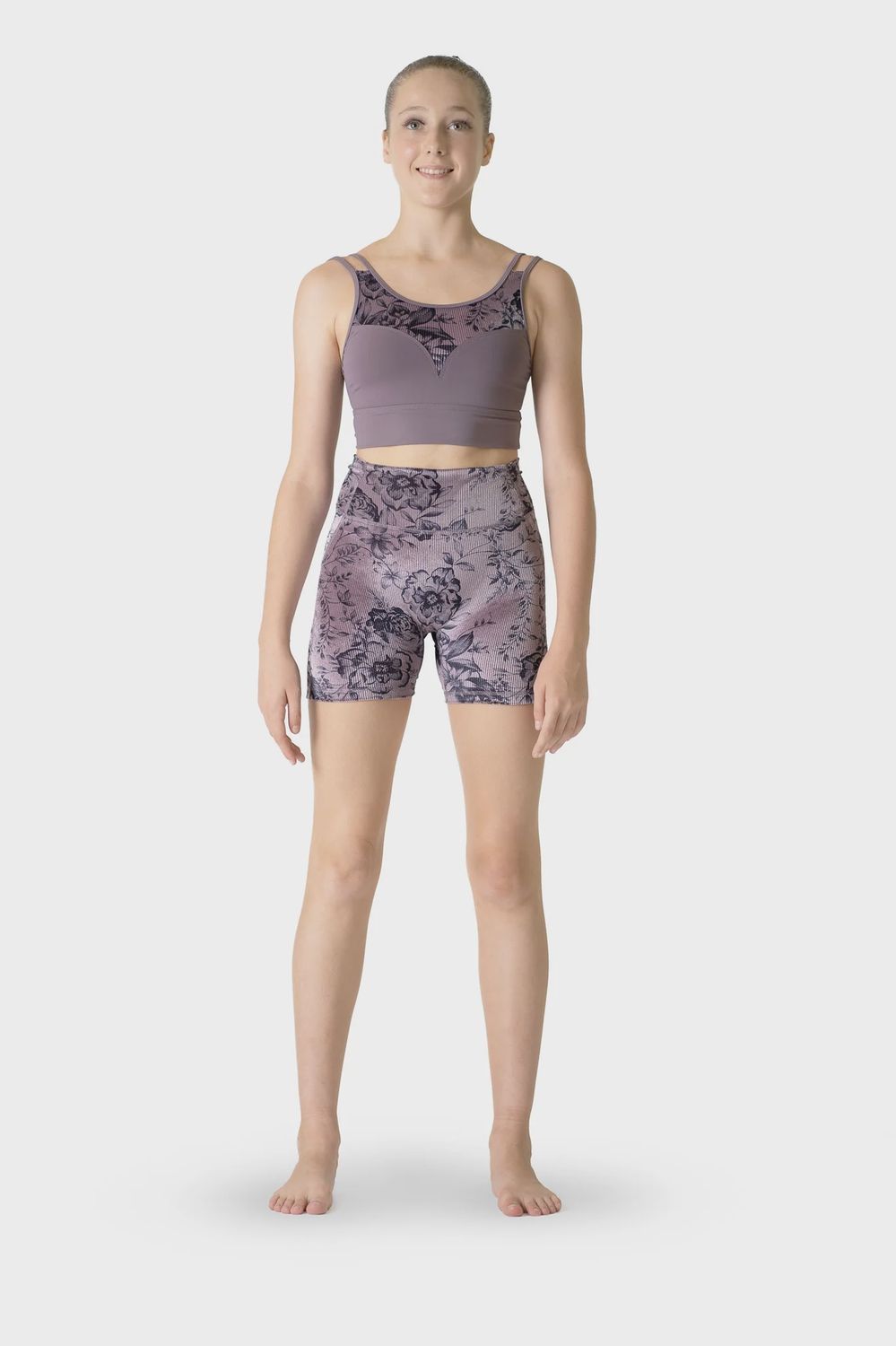 Danse De Paris "Vintage Plum" Velour Crop Top, Size: Adult Small