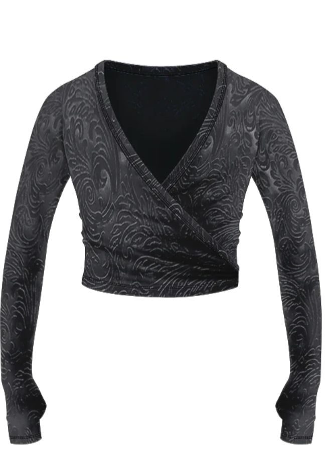 Danse De Paris "Velvet Jet" Crossover Wrap, Size: Adult X-Small