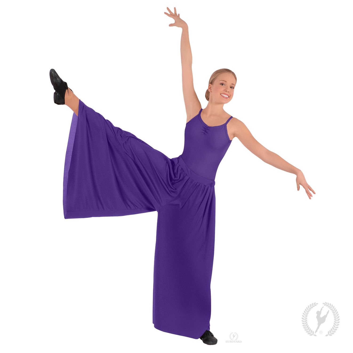 Eurotard Adult Palazzo Pants, Colour: Purple, Size: 2X