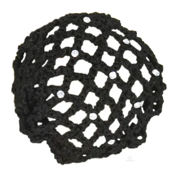 Eurotard Bun Cover with Rhinestones 272R Black OSFA