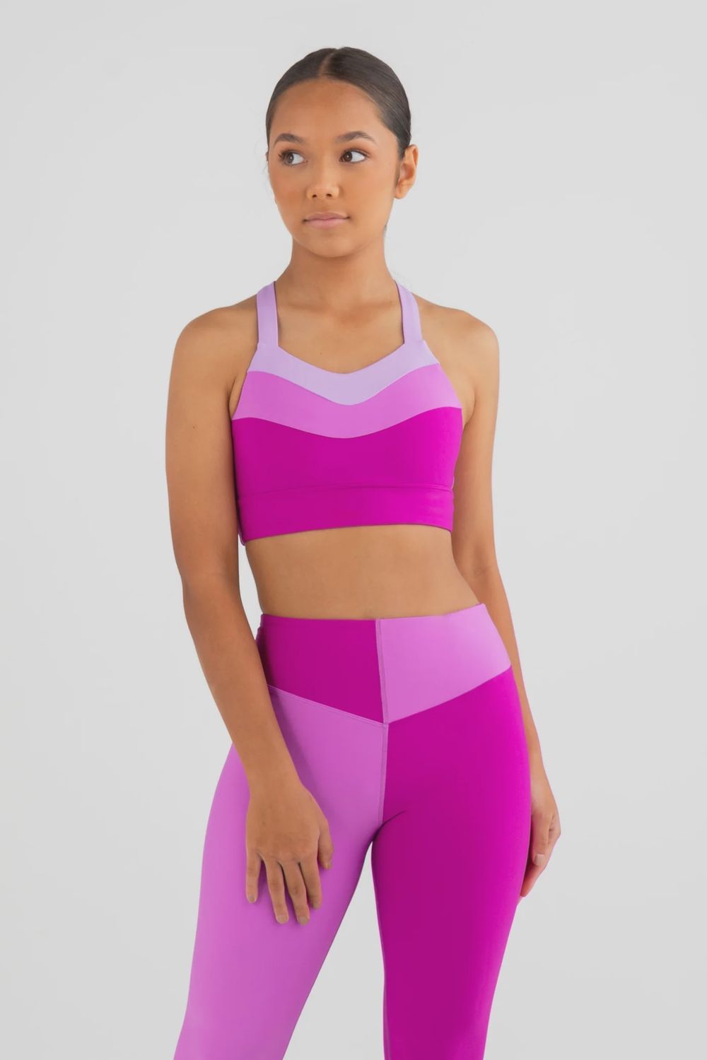 Every Turn "Bend &amp; Extend" Crop Top, Colour: Multi-Pink, Size: Child 12