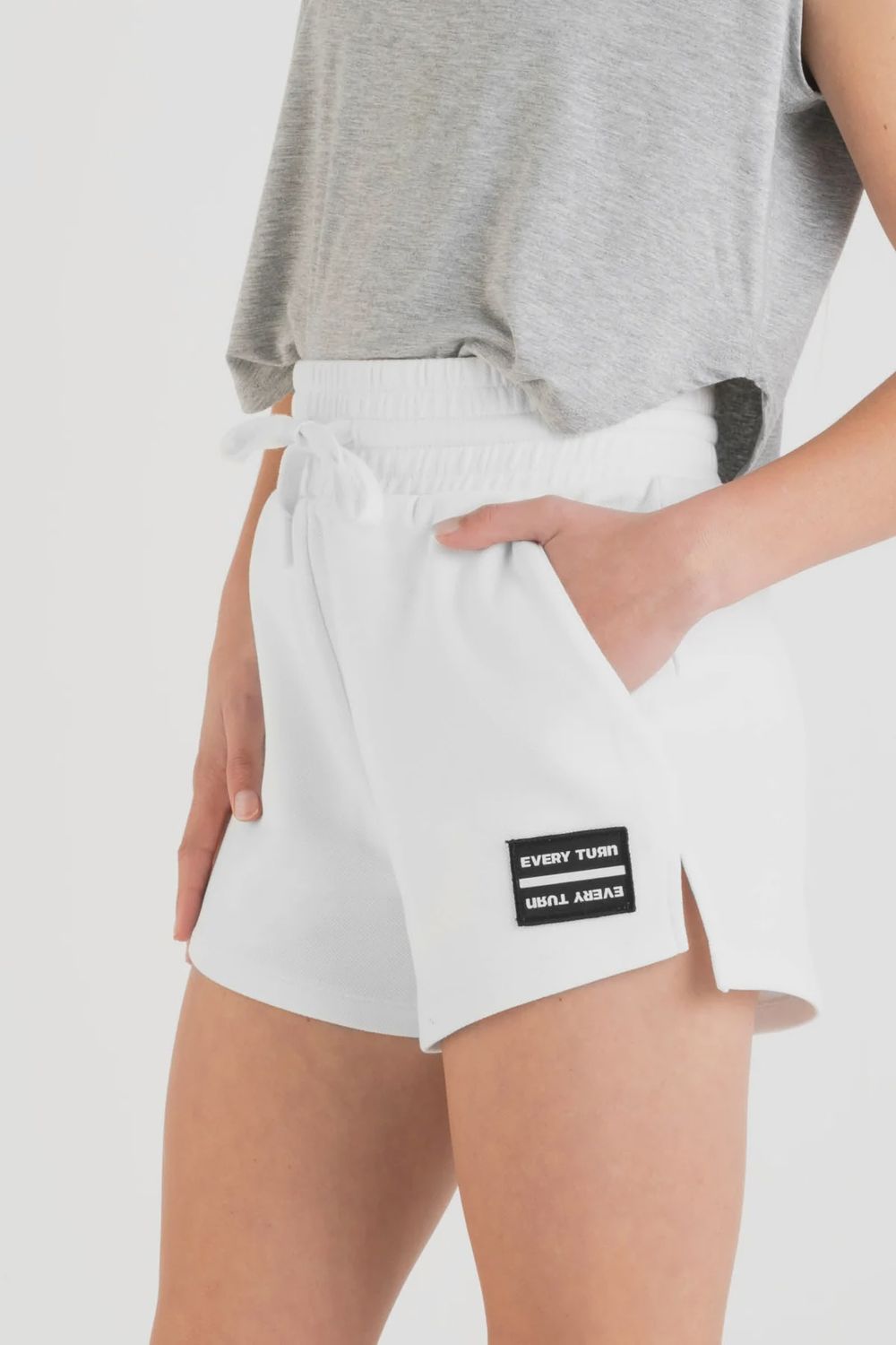 Every Turn "Embrace" Sweat Short, Colour: White, Size: Adult Medium