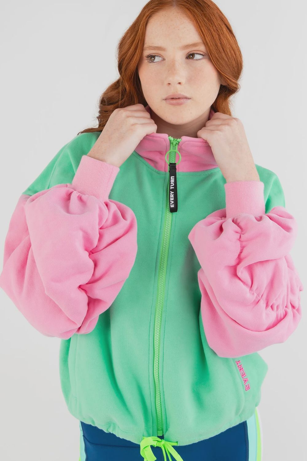 Every Turn "Feel Good" Zip Thru Jacket, Colour: Pastel Mint, Size: Child 10