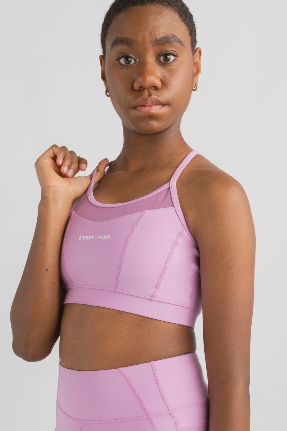 Every Turn "Gratitude" Crop Top, Colour: Lavender, Size: Child 8