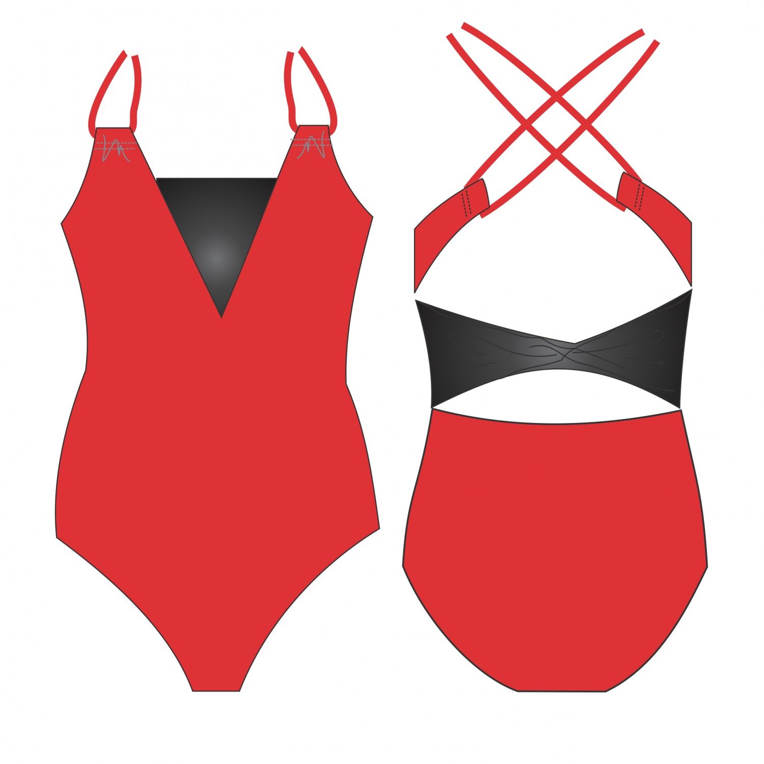 Honeycut Sparrow Leotard, Colour: Red, Size: Child Medium