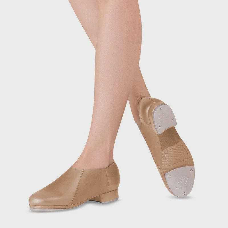 Leos Slip On Jazz Tap Shoe, Colour: Tan, Size: 5
