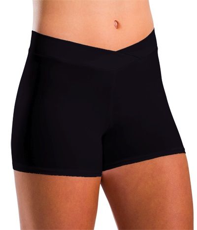 Motionwear V-Waist Shorts - 7113, Colour: Black, Size: Adult X-Large