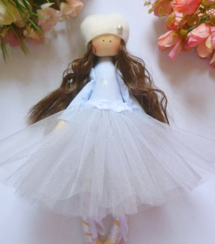 Ukranian Handmade Doll Light Blue