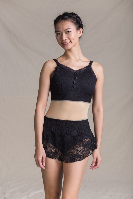 Xiaoxiao "Manon" Leotard - Full Lace &amp; Mesh Camisole Dress