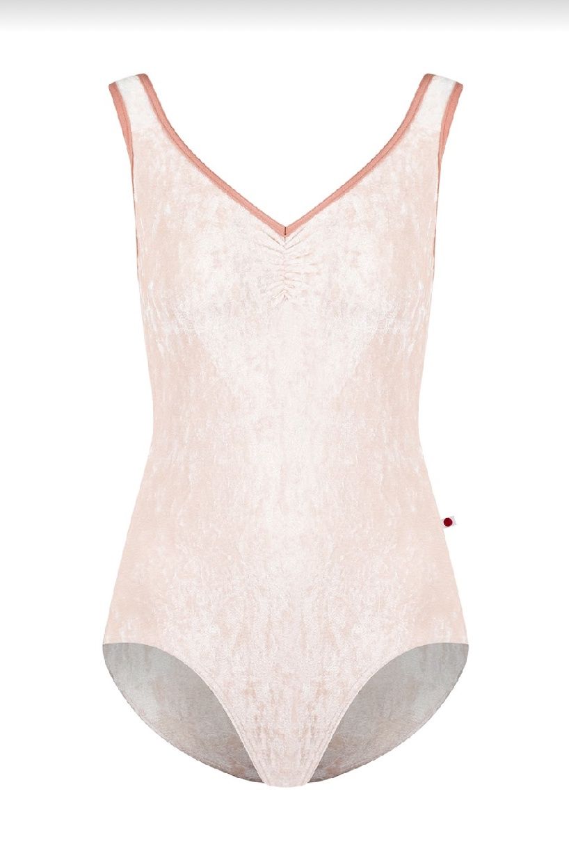 Yumiko "Tiffany" Tank Leotard - Misty Rose, Colour: Misty Rose/Rosewood, Size: Medium