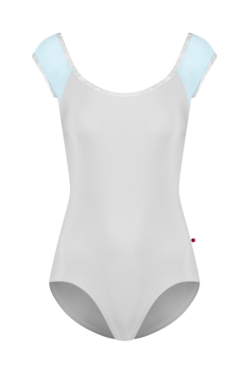 Yumiko "Wendy" Cap Sleeve Leotard  - Silver, Colour: Silver/Mirror, Size: Medium