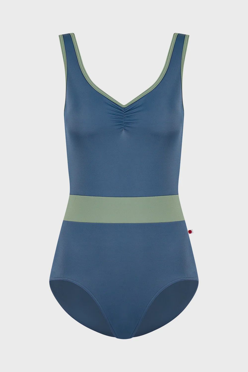 Yumiko "Lucy" Tank Leotard  - Storm, Colour: Storm/Sage, Size: Medium