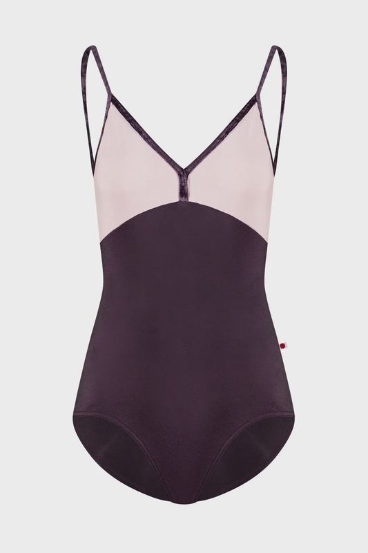 Yumiko Darla Cami Leotard  - Eggplant/Rose