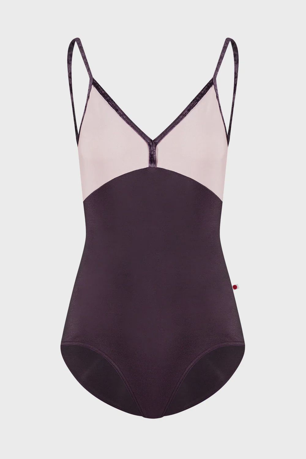 Yumiko "Darla" Camisole Leotard  - Eggplant, Colour: Eggplant/Rose, Size: Small