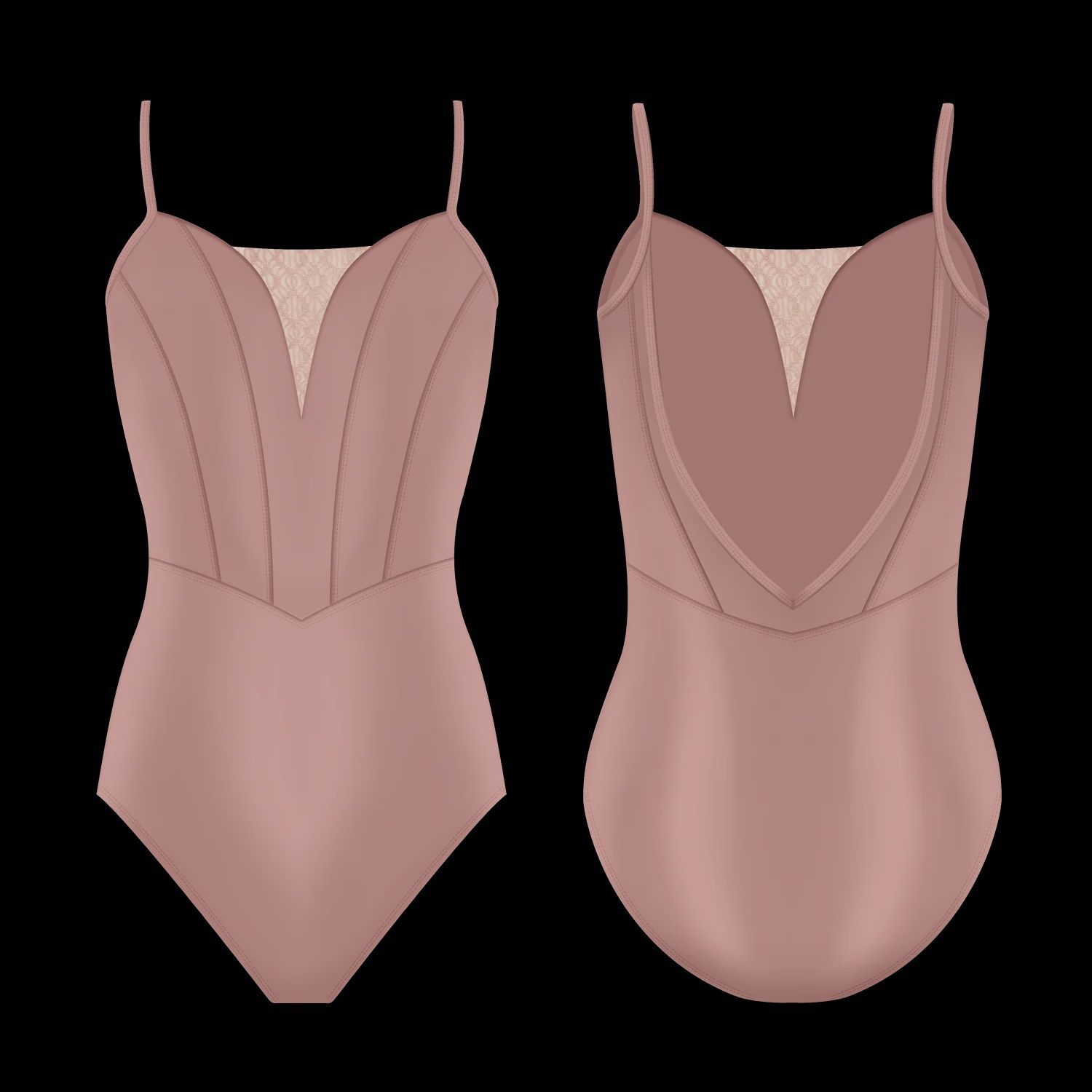 Danse de Paris "Antoinette" Camisole Leotard, Colour: Blush, Size: Child Large
