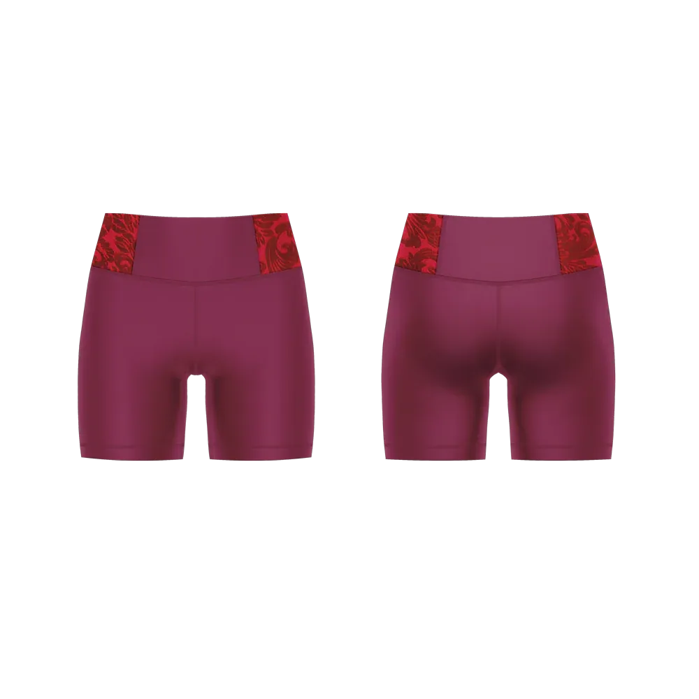 Danse de Paris "Valentina" Shorts, Colour: Claret, Size: Child Large